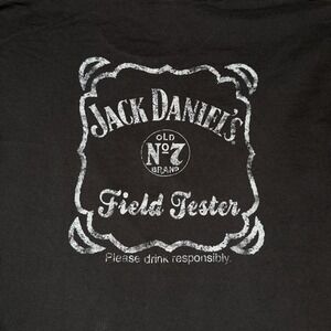 Jack Daniels Old No 7 Brand Whiskey Field Tester T Shirt Mens 2XL Black